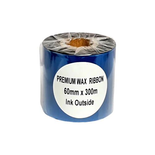 Barcode Printer Premium Wax Ribbon Roll, Width: 60mm x 300 Meters