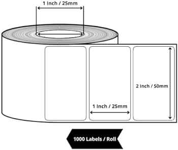 Barcode Stickers 50X25 DTL 1000 Stickers Roll - Image 2